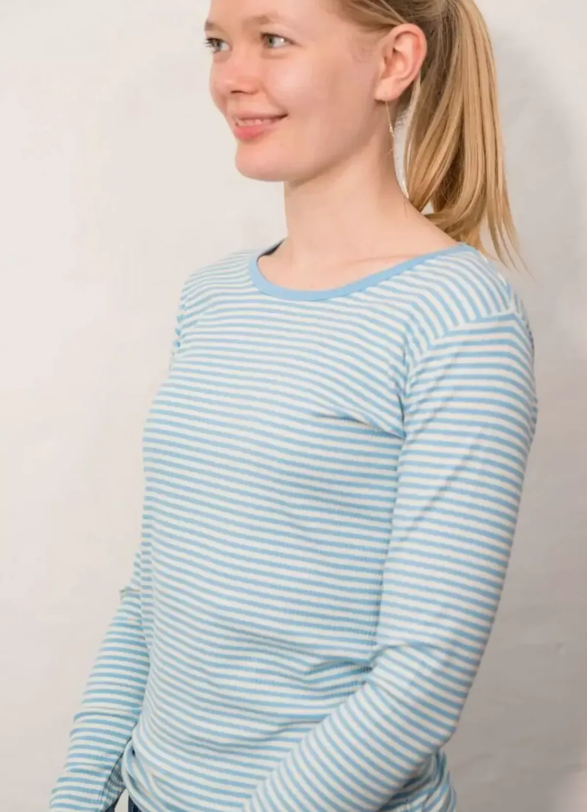 Danefæ Hemden Und Shirts>Ess - Organic Danepartner Ls Baby Blue/Chalk