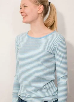 Danefæ Hemden Und Shirts>Ess - Organic Danepartner Ls Baby Blue/Chalk