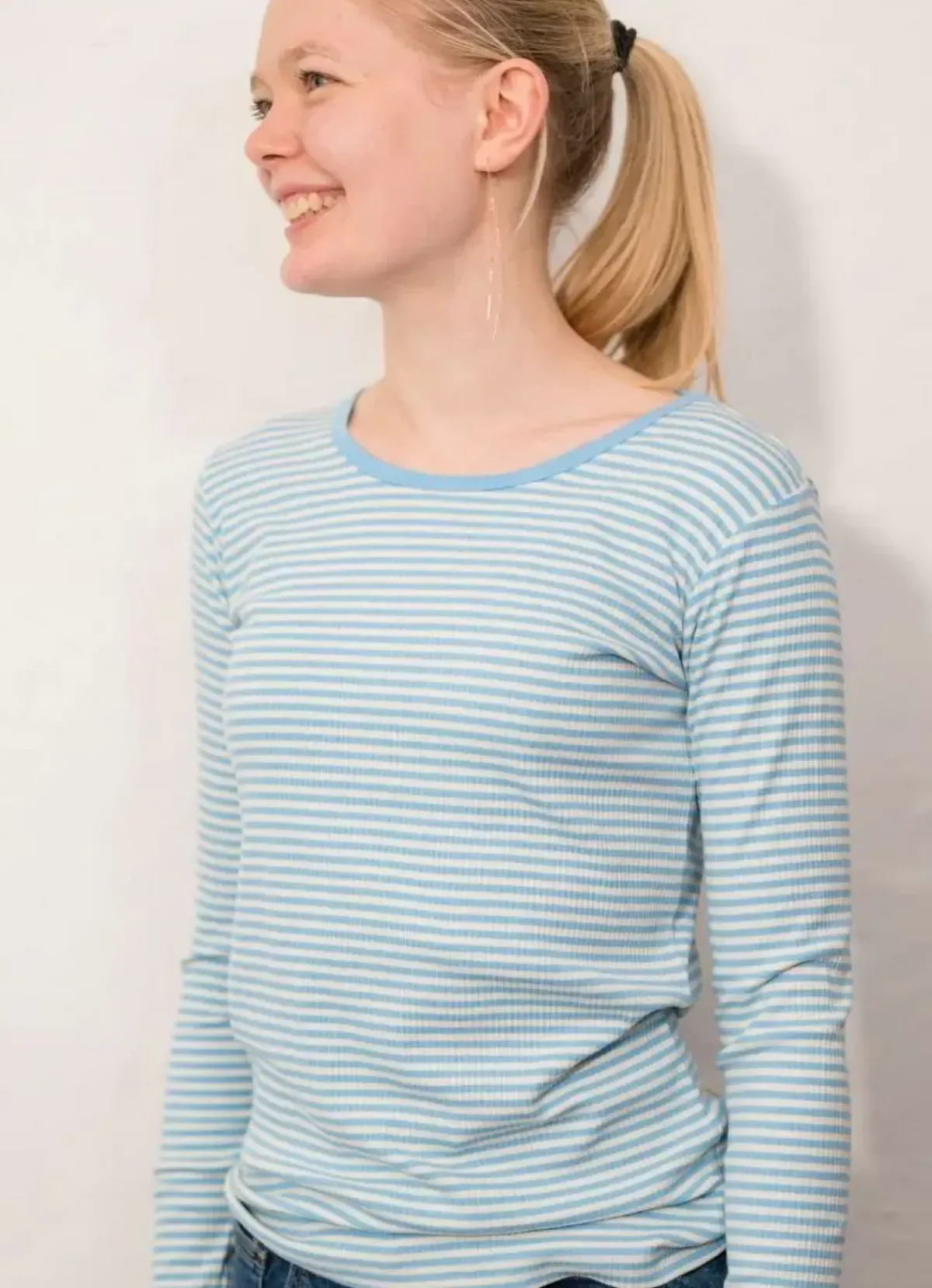 Danefæ Hemden Und Shirts>Ess - Organic Danepartner Ls Baby Blue/Chalk