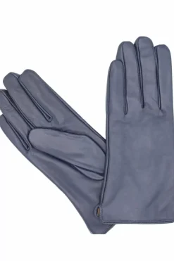 Danefæ Handschuhe>Fleeceforet Laederhandsker Navy