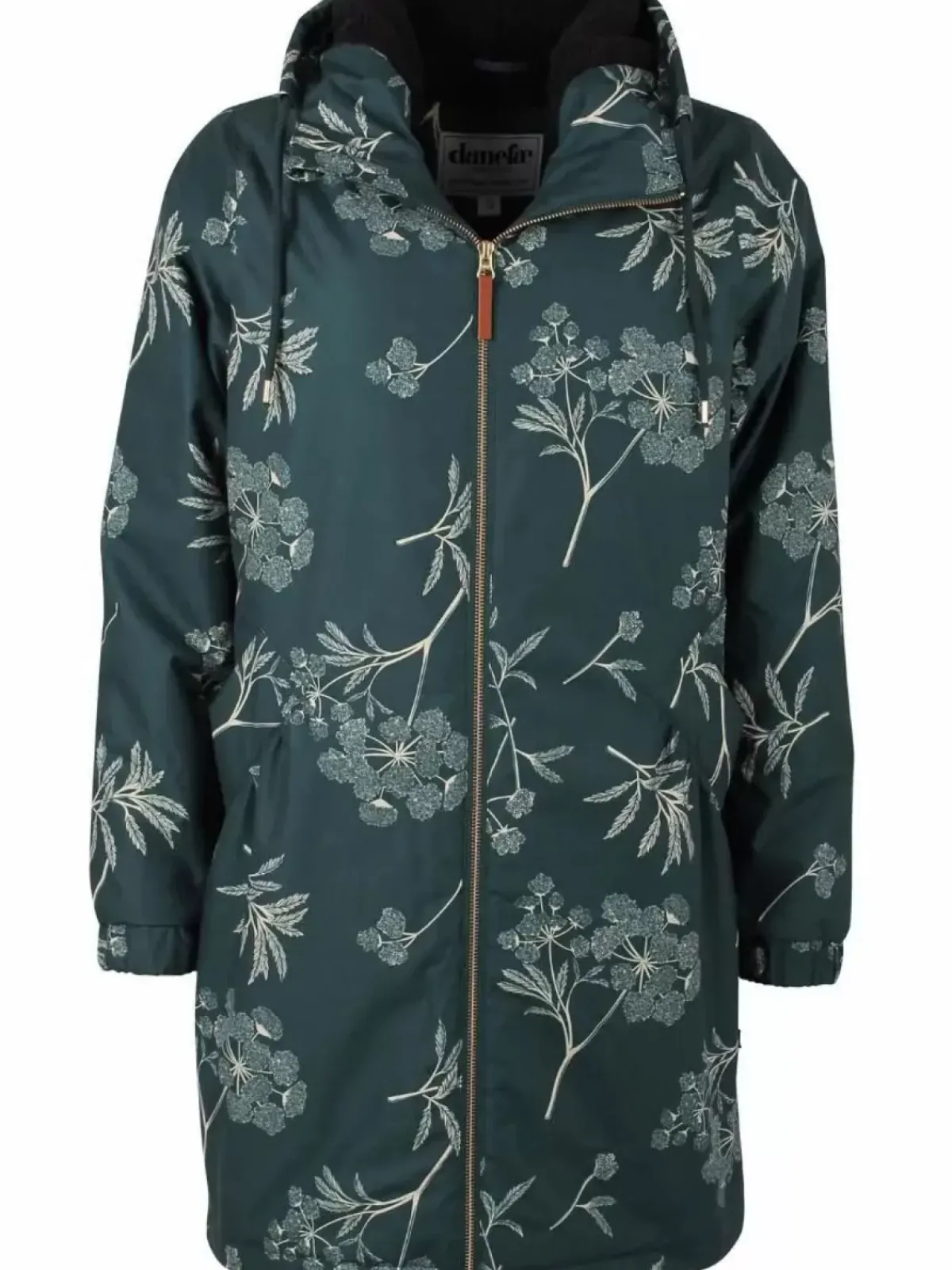 Danefæ Winterjacken>Gurli Winter Parka Black Green/Light Beige Hemlock
