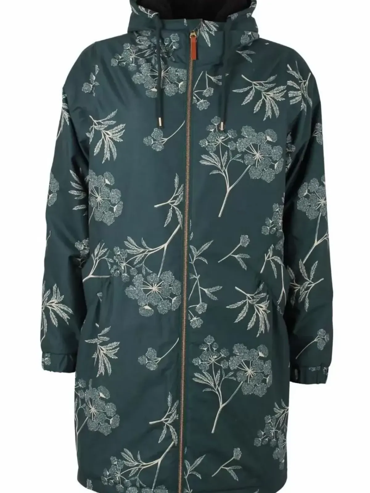 Danefæ Winterjacken>Gurli Winter Parka Black Green/Light Beige Hemlock