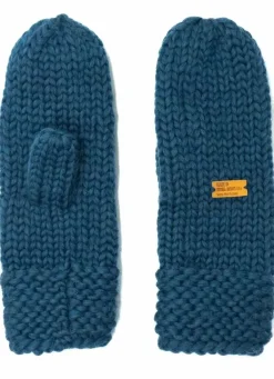 Danefæ Handschuhe>Handstrikket Merinould Vanter Petrol