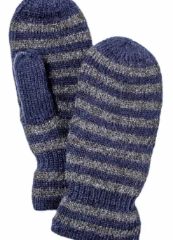 Danefæ Handschuhe>Hestra Gaucho Stribet Strik-Luffe Navy/Charocoal