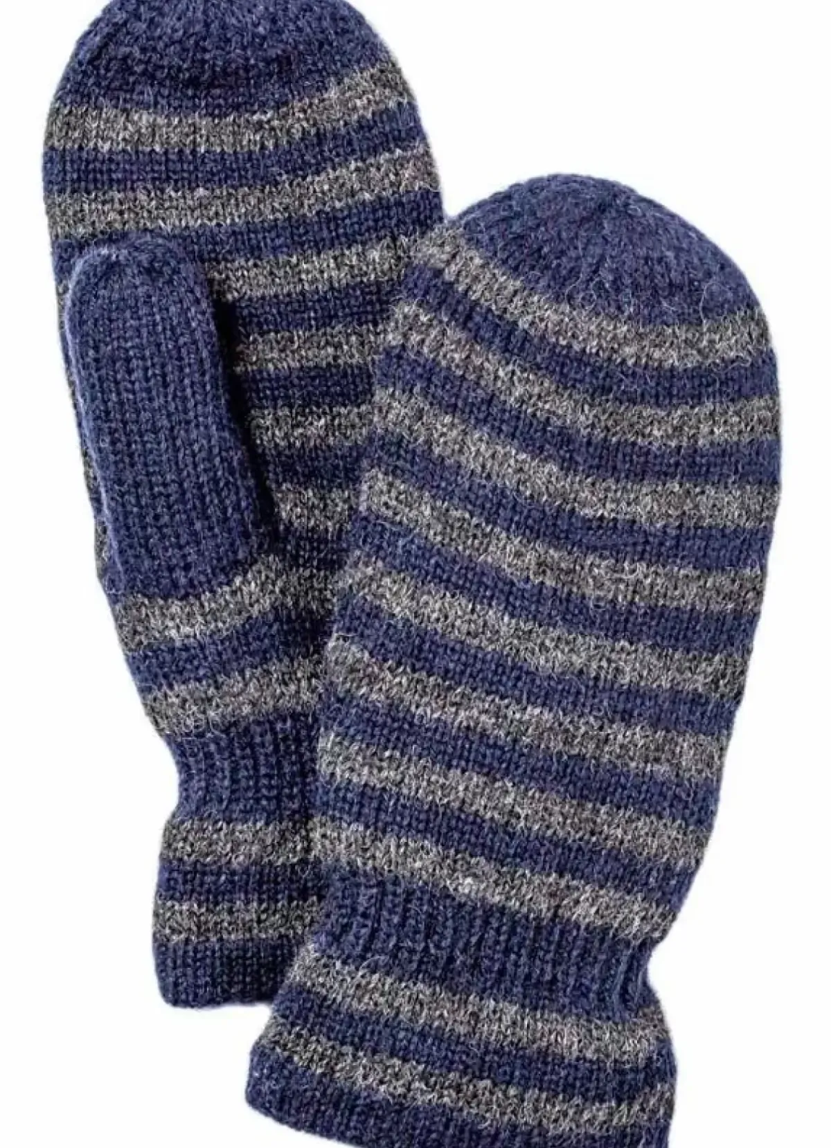 Danefæ Handschuhe>Hestra Gaucho Stribet Strik-Luffe Navy/Charocoal