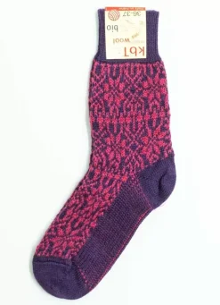 Danefæ Socken Und Strümpfe>Hirsch Natur Wool Socks Lila/Pink