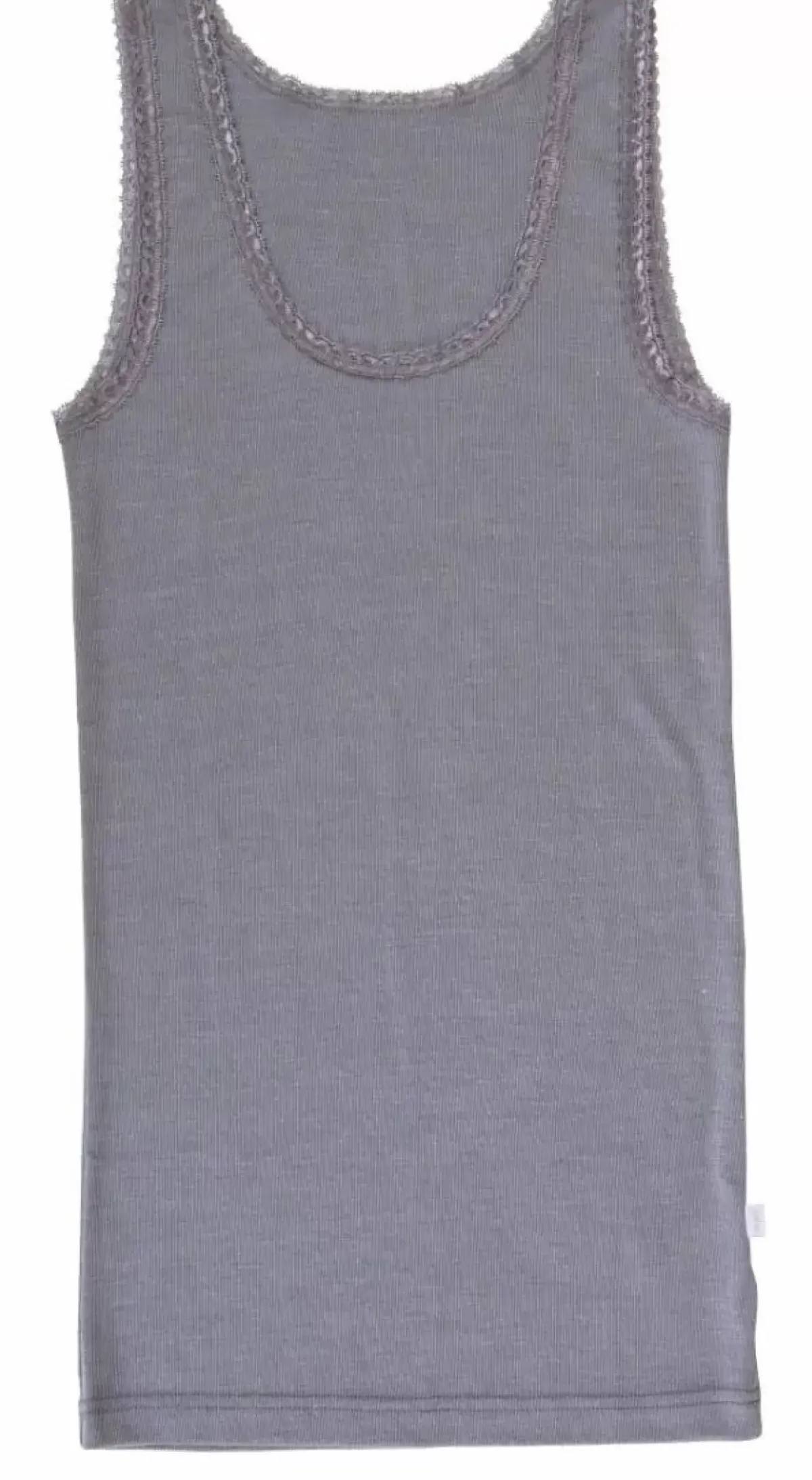 Danefæ Tops>Joha Undershirt Victoria Wool/Silk Grey