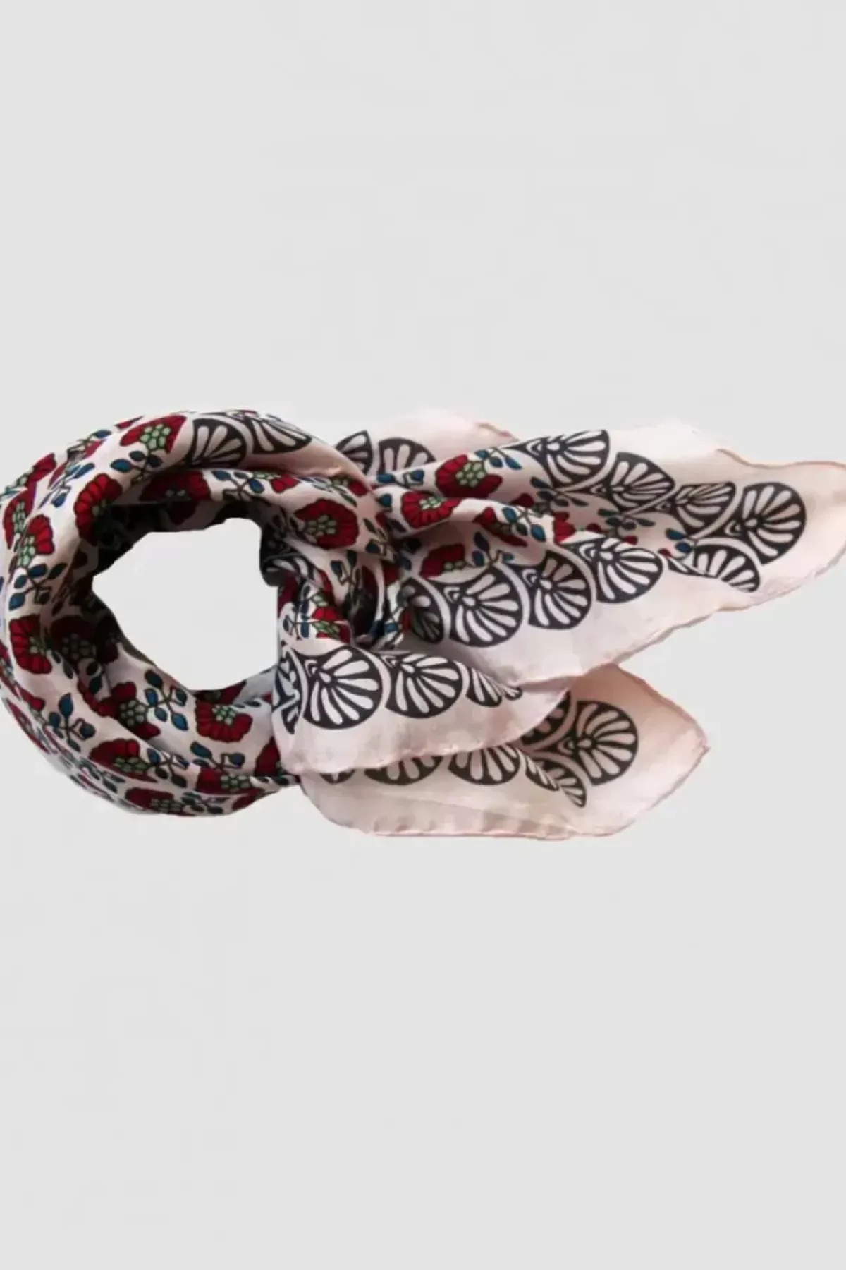 Danefæ Schals>Les Belles Vagabondes Mini Silk Scarf Pondichery Pink