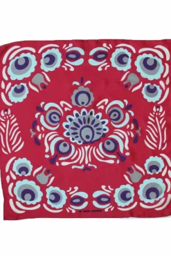 Danefæ Schals>Les Belles Vagabondes Mini Silk Scarf Zora Red