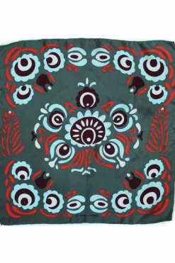 Danefæ Schals>Les Belles Vagabondes Mini Silk Scarf Zora Khaki