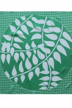 Danefæ Schals>Les Belles Vagabondes Mini Silk Scarf Ficus Green