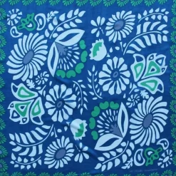Danefæ Schals>Les Belles Vagabondes Mini Silk Scarf Cosmos Navy