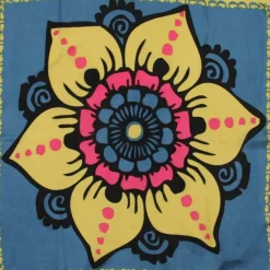 Danefæ Schals>Les Belles Vagabondes Mini Silk Scarf Mogador Yellow