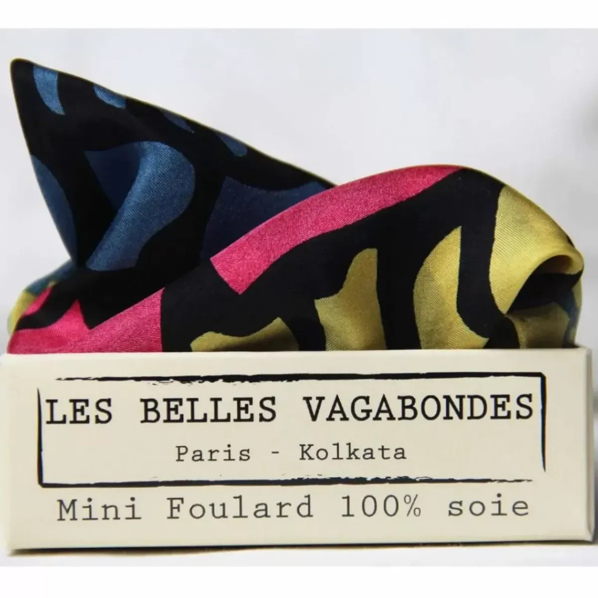 Danefæ Schals>Les Belles Vagabondes Mini Silk Scarf Mogador Yellow