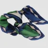 Danefæ Schals>Les Belles Vagabondes Mini Silk Scarf Peacock Green