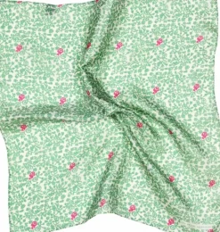 Danefæ Schals>Les Belles Vagabondes Mini Silk Scarf Lobelia Khaki
