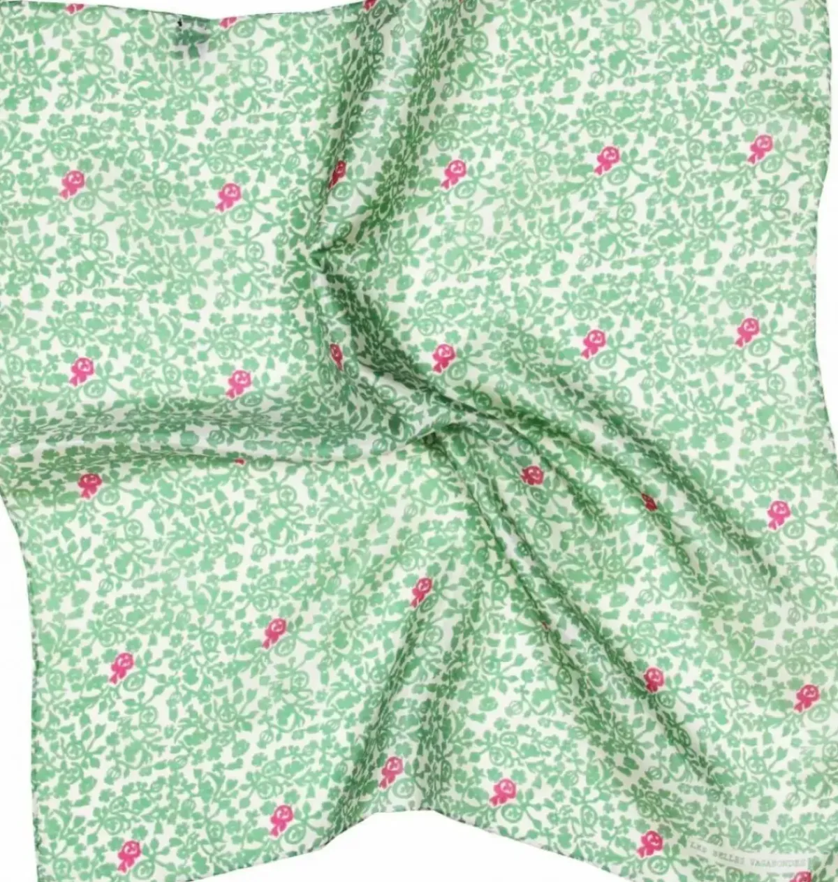 Danefæ Schals>Les Belles Vagabondes Mini Silk Scarf Lobelia Khaki