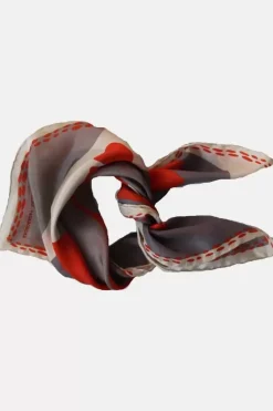 Danefæ Schals>Les Belles Vagabondes Mini Silk Scarf Biloba Orange