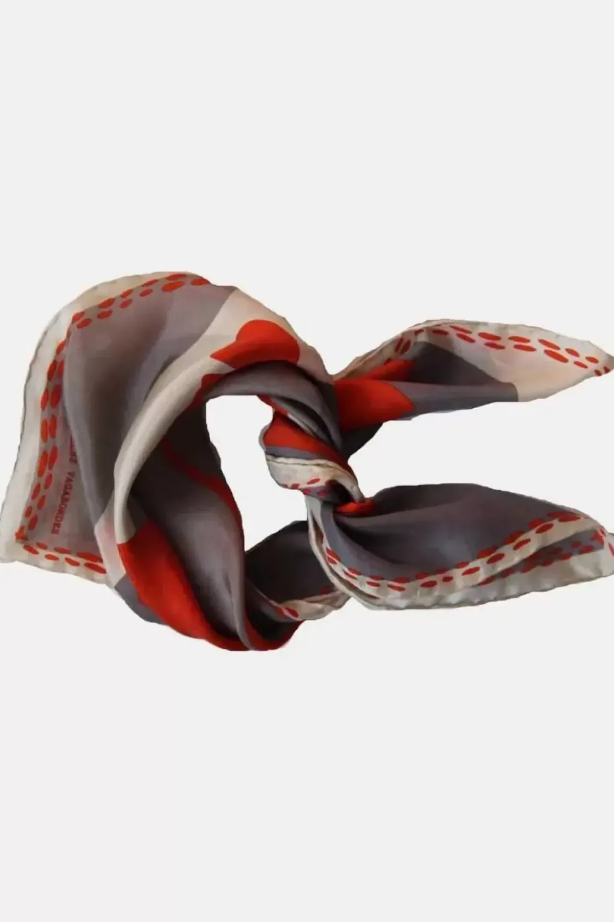 Danefæ Schals>Les Belles Vagabondes Mini Silk Scarf Biloba Orange