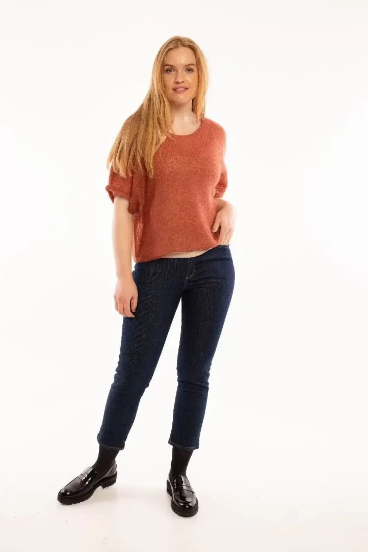 Danefæ Strickwaren>Liberty Sweater Rose Tile