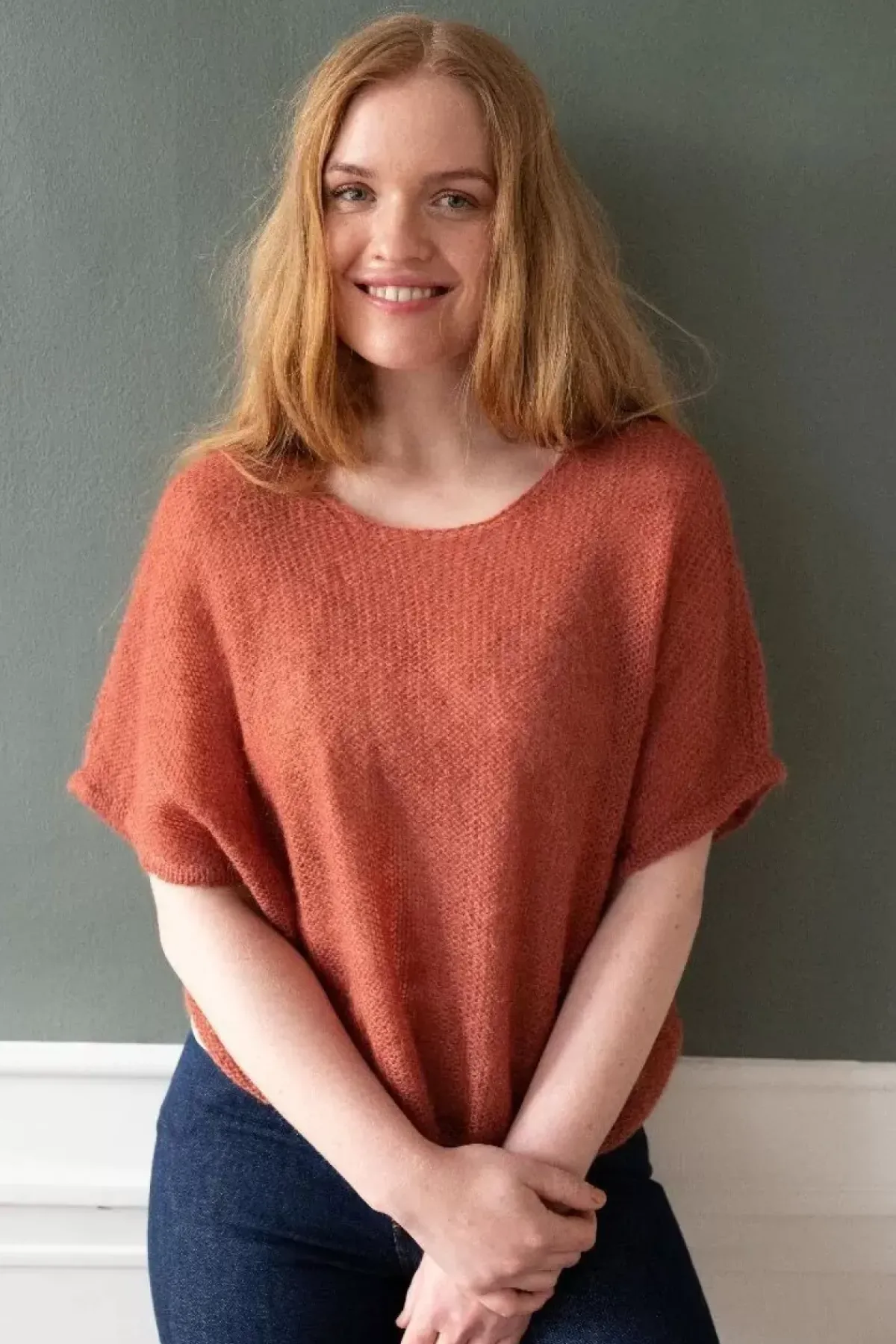 Danefæ Strickwaren>Liberty Sweater Rose Tile