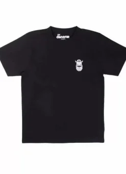 Danefæ T-Shirts>Mande Tee Black Rectoverso Erik