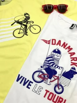 Danefæ T-Shirts>Mande Tee Pale Yellow Veloviking Tdf