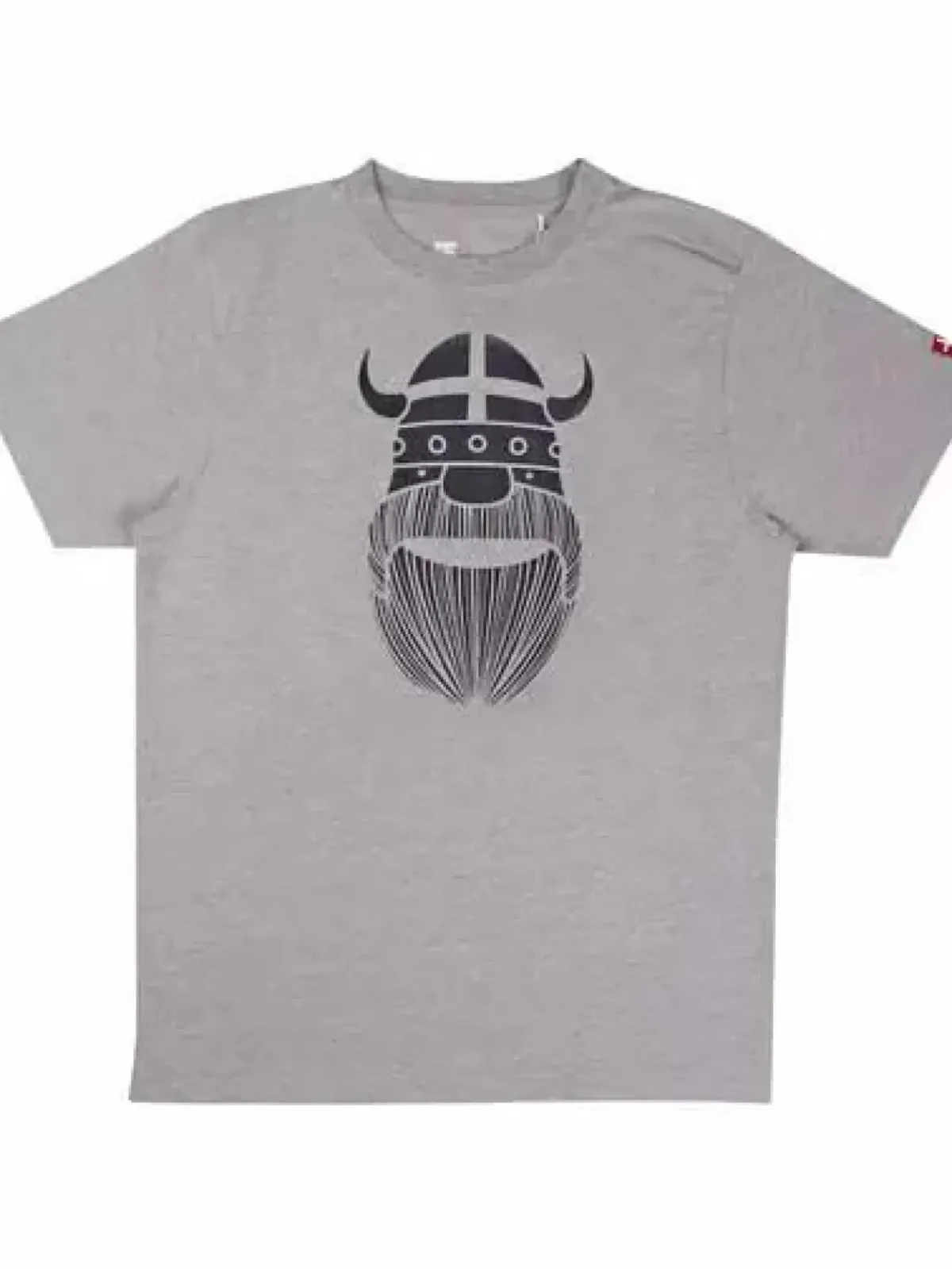 Danefæ T-Shirts>Mande Tee X Heather Grey Erik Flag