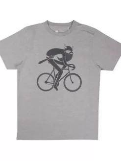 Danefæ T-Shirts>Mande Tee X Hthr Grey Biking Viking