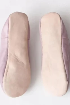 Danefæ Hausschuhe>Marokkanske Babouche Tofler Vintage Pink