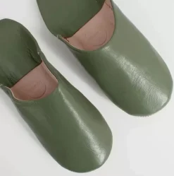 Danefæ Hausschuhe>Marokkanske Babouche Tofler Olive