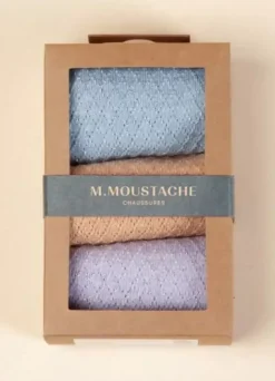 Danefæ Socken Und Strümpfe>M.Moustache Chaussettes Stromper 3-Pak Gaufre Paillettes