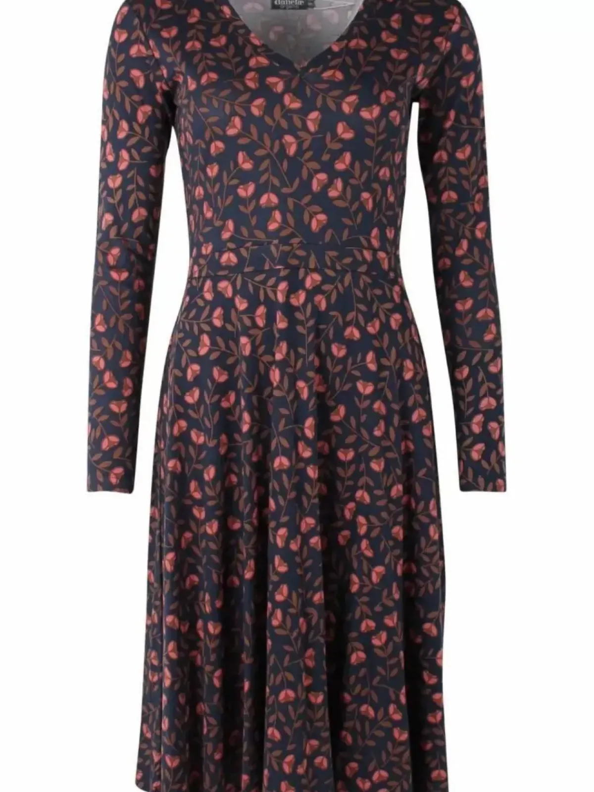 Danefæ Kleider>Organic - Danandreasen Dress Dk Navy/Redwine Fleurie