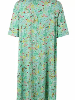 Danefæ Kleider>Organic - Dananemone Viscose Slub Dress Foam Botanical