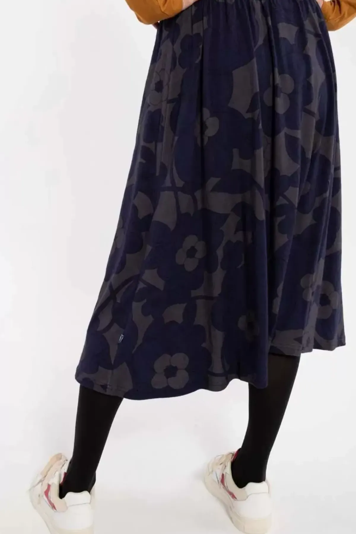 Danefæ Röcke>Organic - Danechichi Skirt Grey Marine Bloom Boom