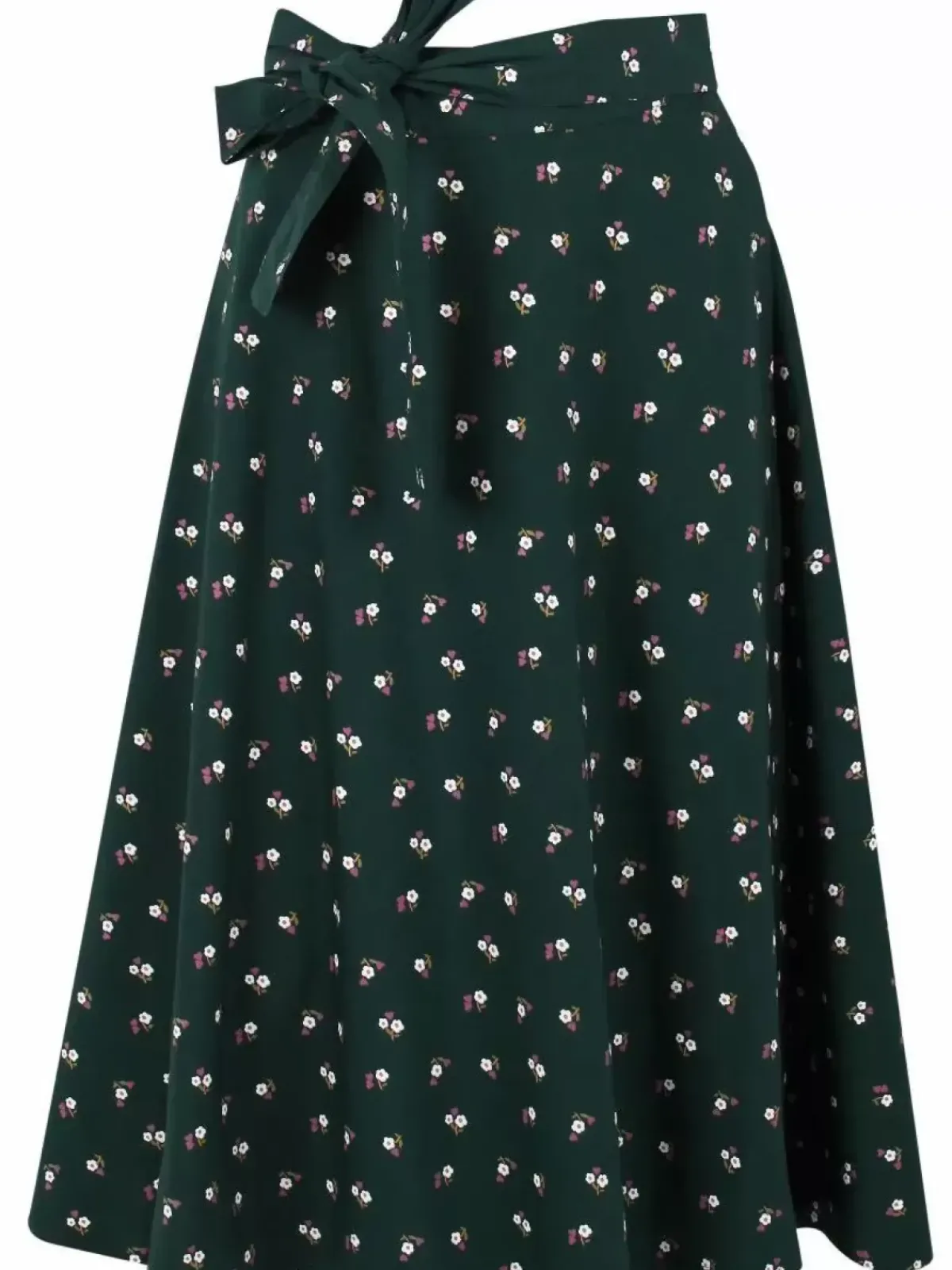 Danefæ Röcke>Organic - Danemikkelsen Skirt Black Green Miniflower