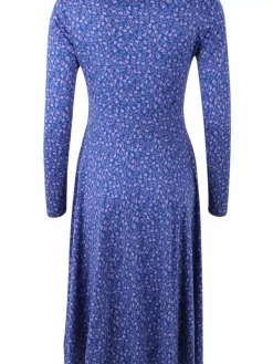 Danefæ Kleider>Organic - Danesigrid Interlock Dress Deep Marine Fleurie