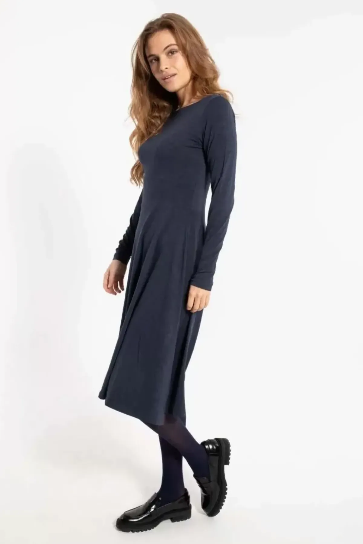 Danefæ Kleider>Organic - Danesigrid Viscose Dress Dk Navy