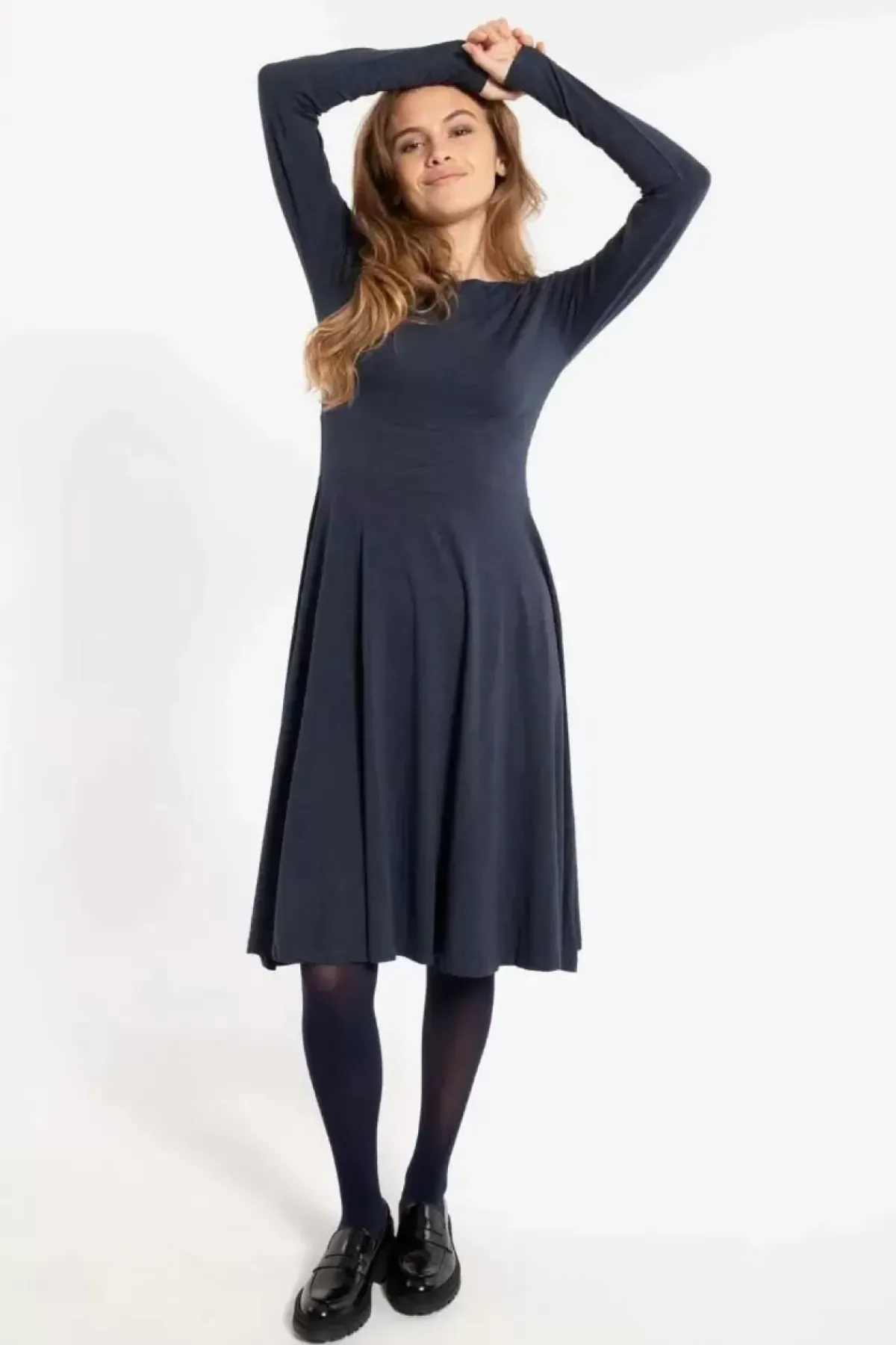 Danefæ Kleider>Organic - Danesigrid Viscose Dress Dk Navy