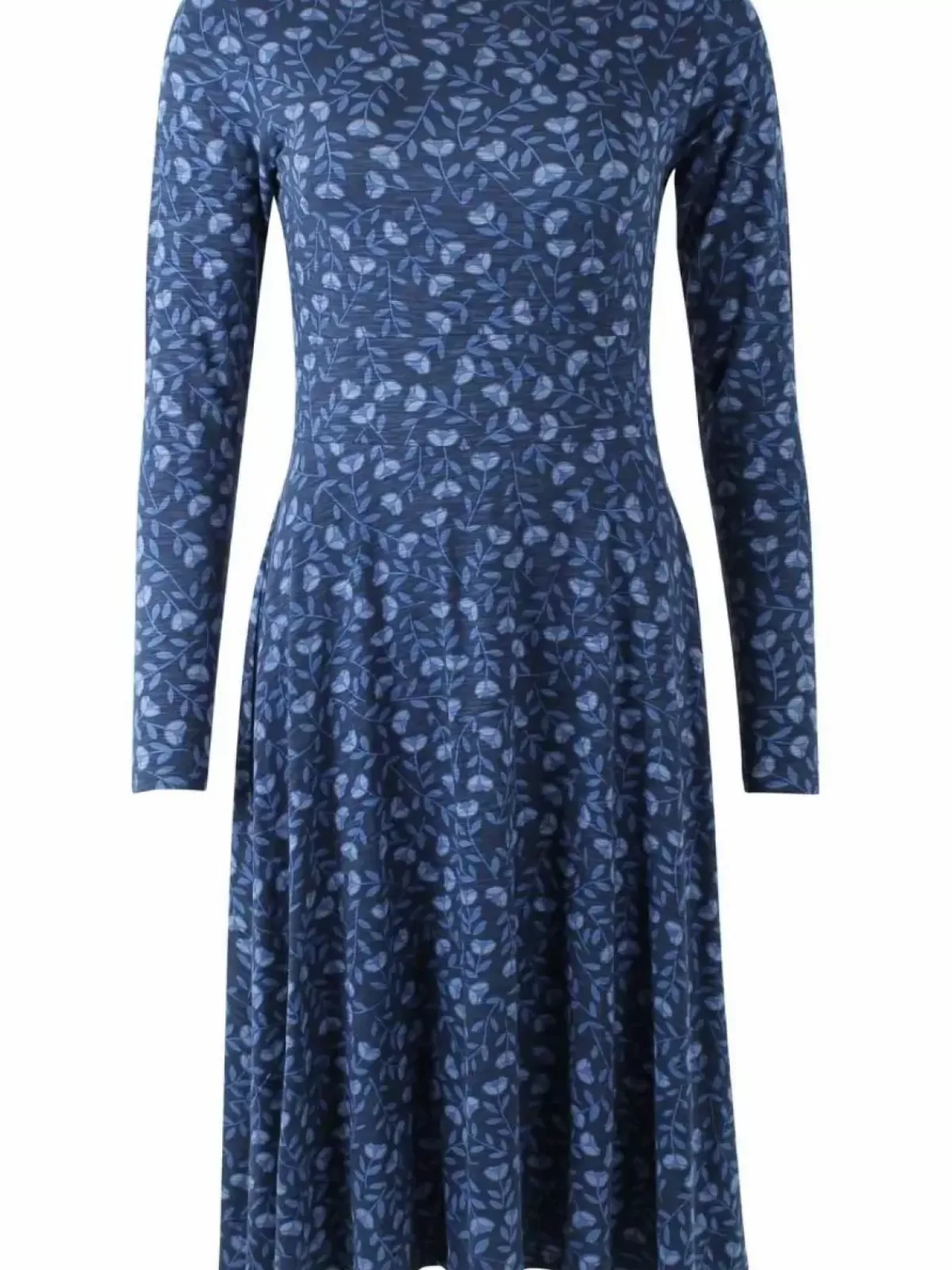 Danefæ Kleider>Organic - Danesigrid Viscose Dress Marine/Cold Blue Fleurie