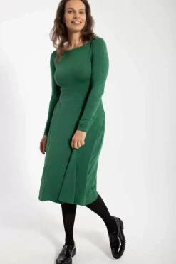 Danefæ Kleider>Organic - Danesigrid Viscose Dress Warm Khaki