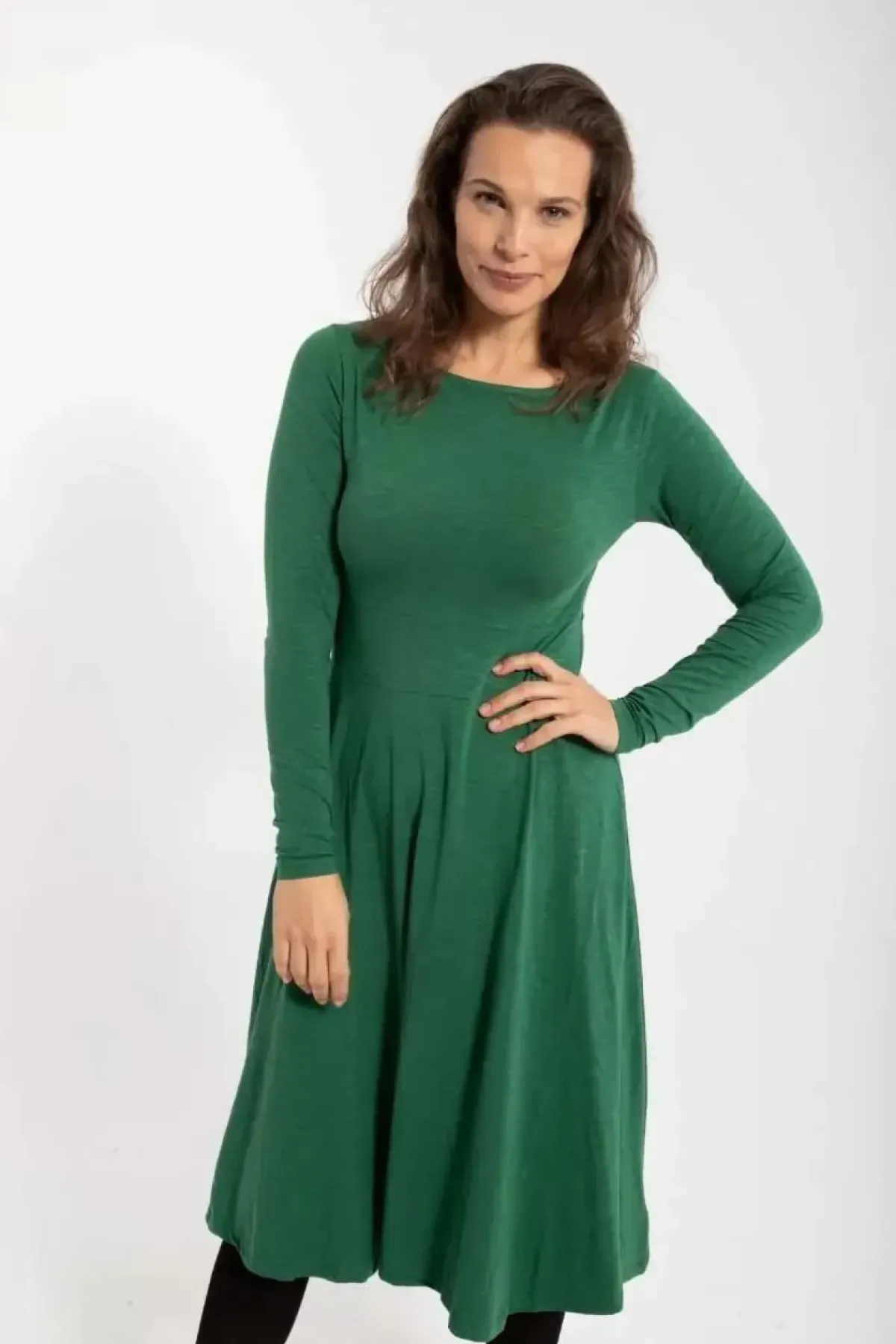 Danefæ Kleider>Organic - Danesigrid Viscose Dress Warm Khaki