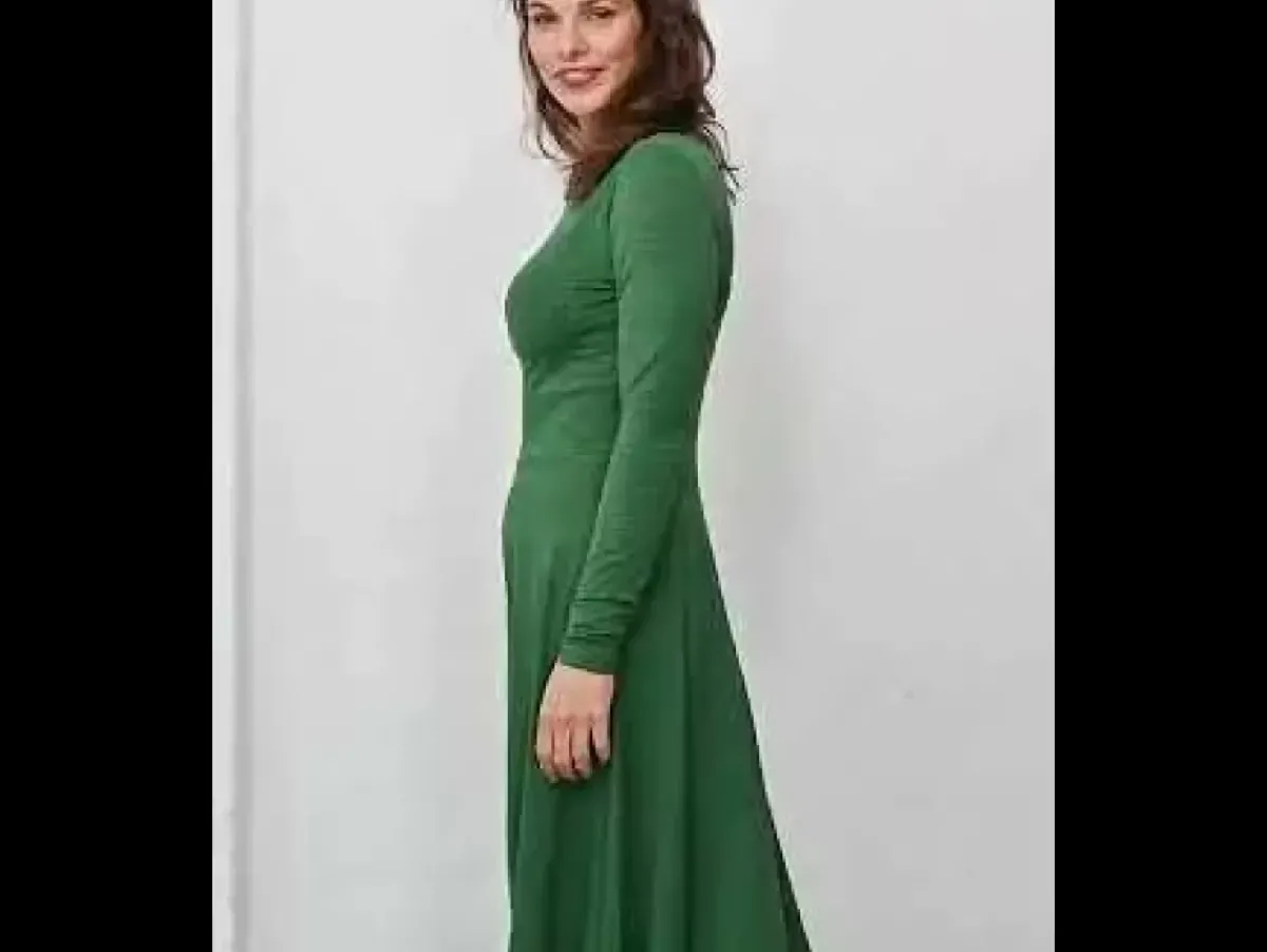 Danefæ Kleider>Organic - Danesigrid Viscose Dress Warm Khaki