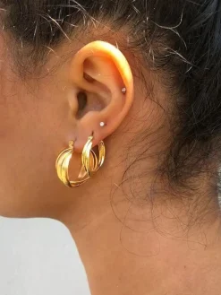 Danefæ Schmuck>Pico Cph Jessa Hoops Solvfarvet