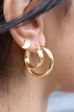 Danefæ Schmuck>Pico Cph Shira Hoops Guldbelagt
