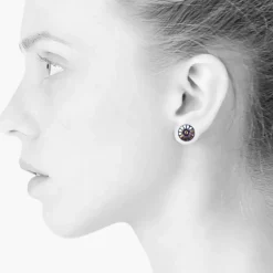 Danefæ Schmuck>Scherning Bloom Orestikker Ultramarine/Guldbelagt