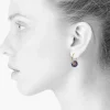 Danefæ Schmuck>Scherning Flora Oreringe Ultramarine/Guldbelagt