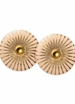 Danefæ Schmuck>Scherning Splash Orestikker Nude/Guldbelagt
