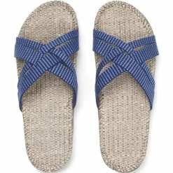 Danefæ Sandalen>Shangies Women Blue Stripes