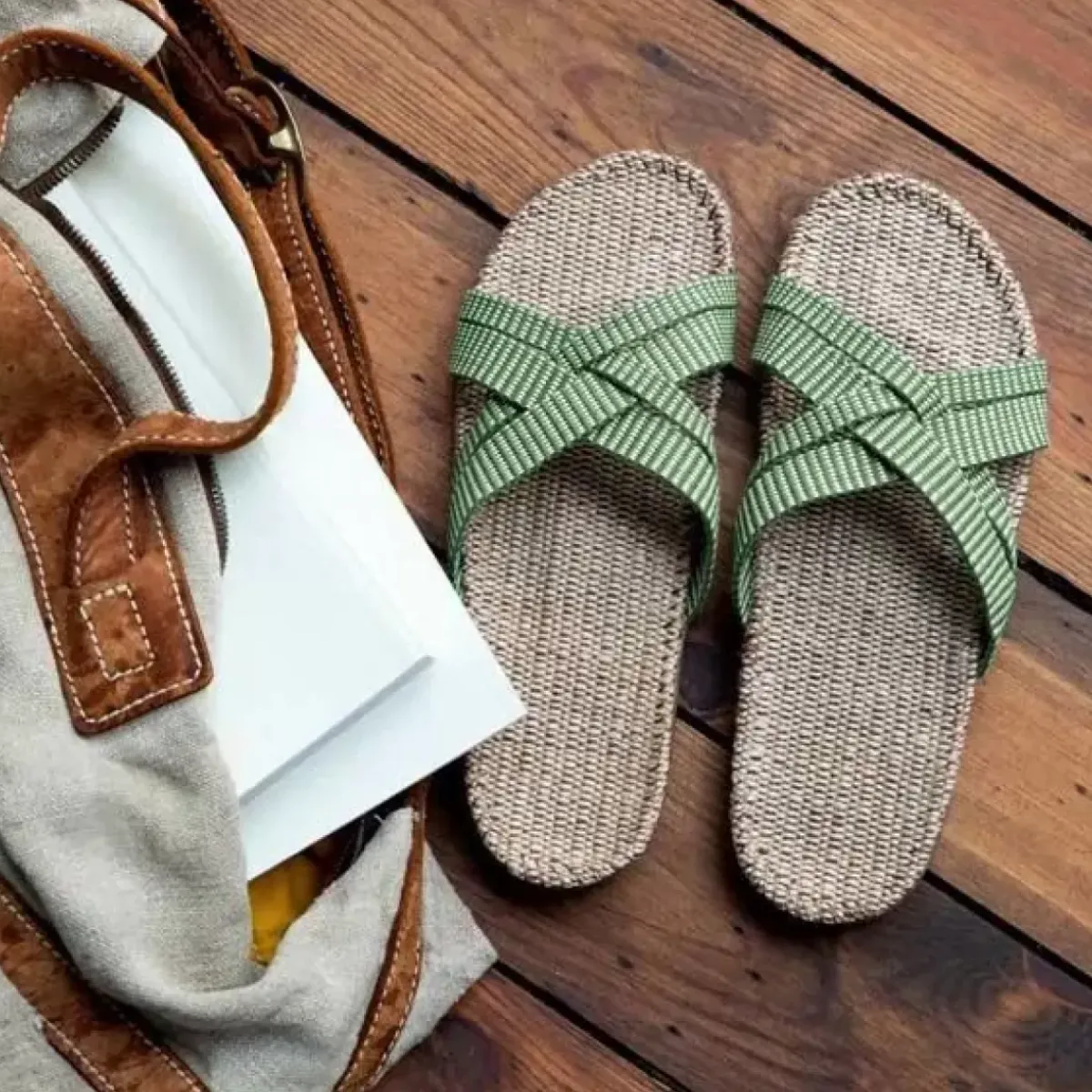 Danefæ Sandalen>Shangies Women Green Leaves
